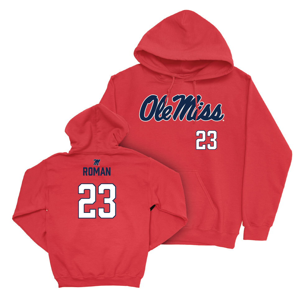 Ole Miss Softball Red Wordmark Hoodie   - Taylor Roman