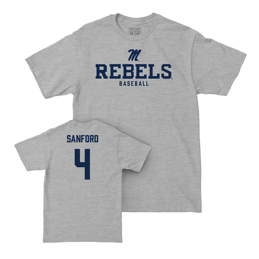Ole Miss Baseball Sport Grey Classic Tee  - Mitchell Sanford