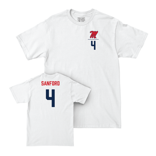 Ole Miss Baseball White Logo Comfort Colors Tee  - Mitchell Sanford