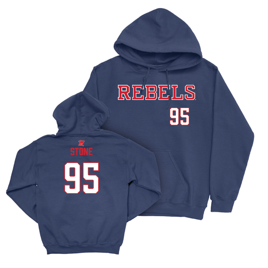 Ole Miss Football Navy Rebels Hoodie  - Akelo Stone