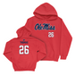 Ole Miss Football Red Wordmark Hoodie  - Domonique Thomas