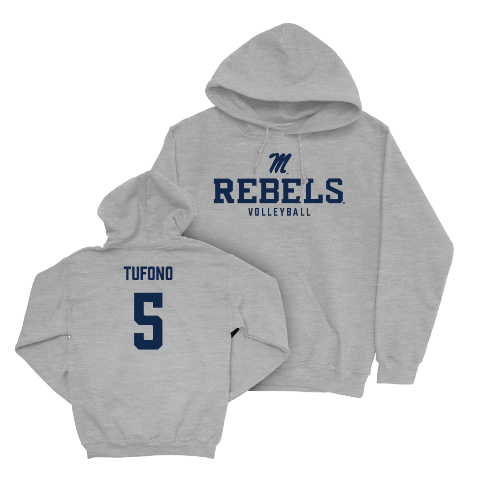 Ole Miss Women's Volleyball Sport Grey Classic Hoodie   - Mokihana Tufono