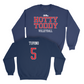 Ole Miss Women's Volleyball Navy Hotty Toddy Crew   - Mokihana Tufono