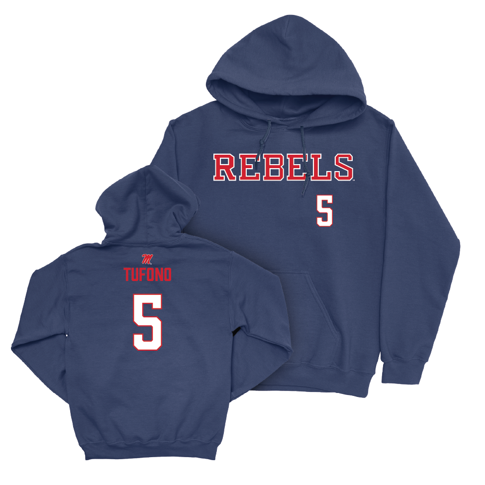 Ole Miss Women's Volleyball Navy Rebels Hoodie   - Mokihana Tufono