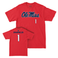 Ole Miss Football Red Wordmark Tee  - Princely Umanmielen