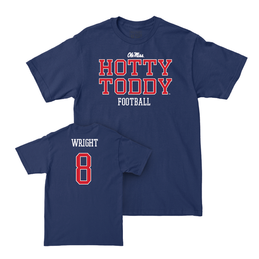 Ole Miss Football Navy Hotty Toddy Tee  - Daequan Wright