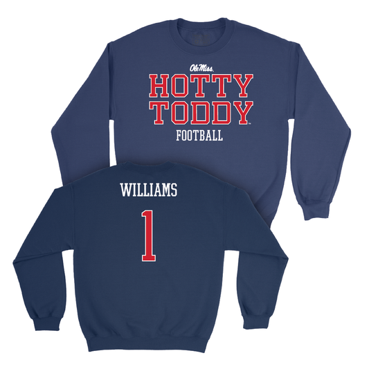 Ole Miss Football Navy Hotty Toddy Crew  - Ayden Williams