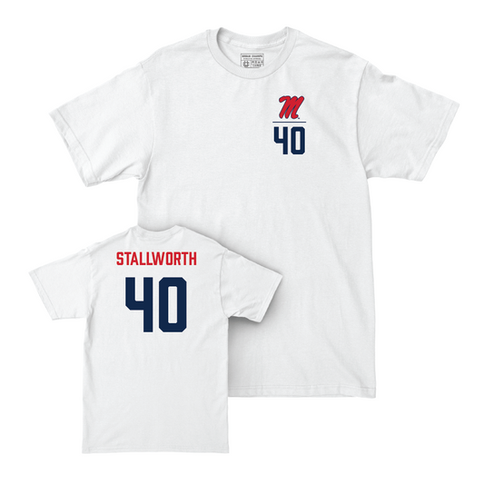 Ole Miss Football White Logo Comfort Colors Tee  - Micah Stallworth