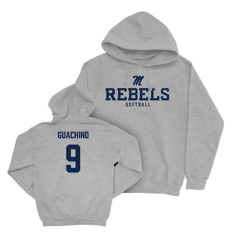 Ole Miss Softball Sport Grey Classic Hoodie   - Miali Guachino