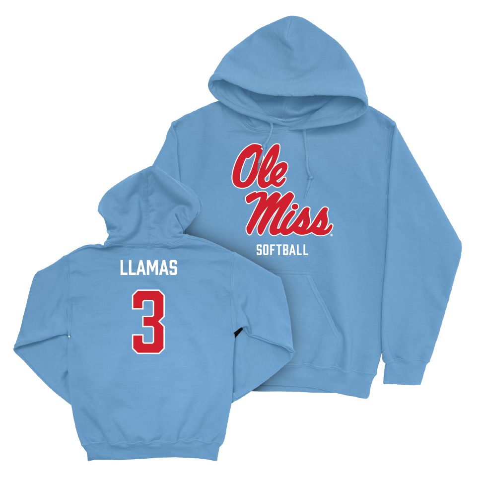 Ole Miss Softball Powder Blue Sideline Hoodie   - Persy Llamas