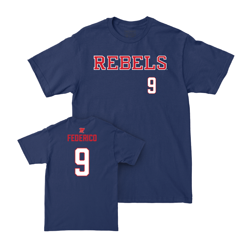 Ole Miss Baseball Navy Rebels Tee  - Hayden Federico