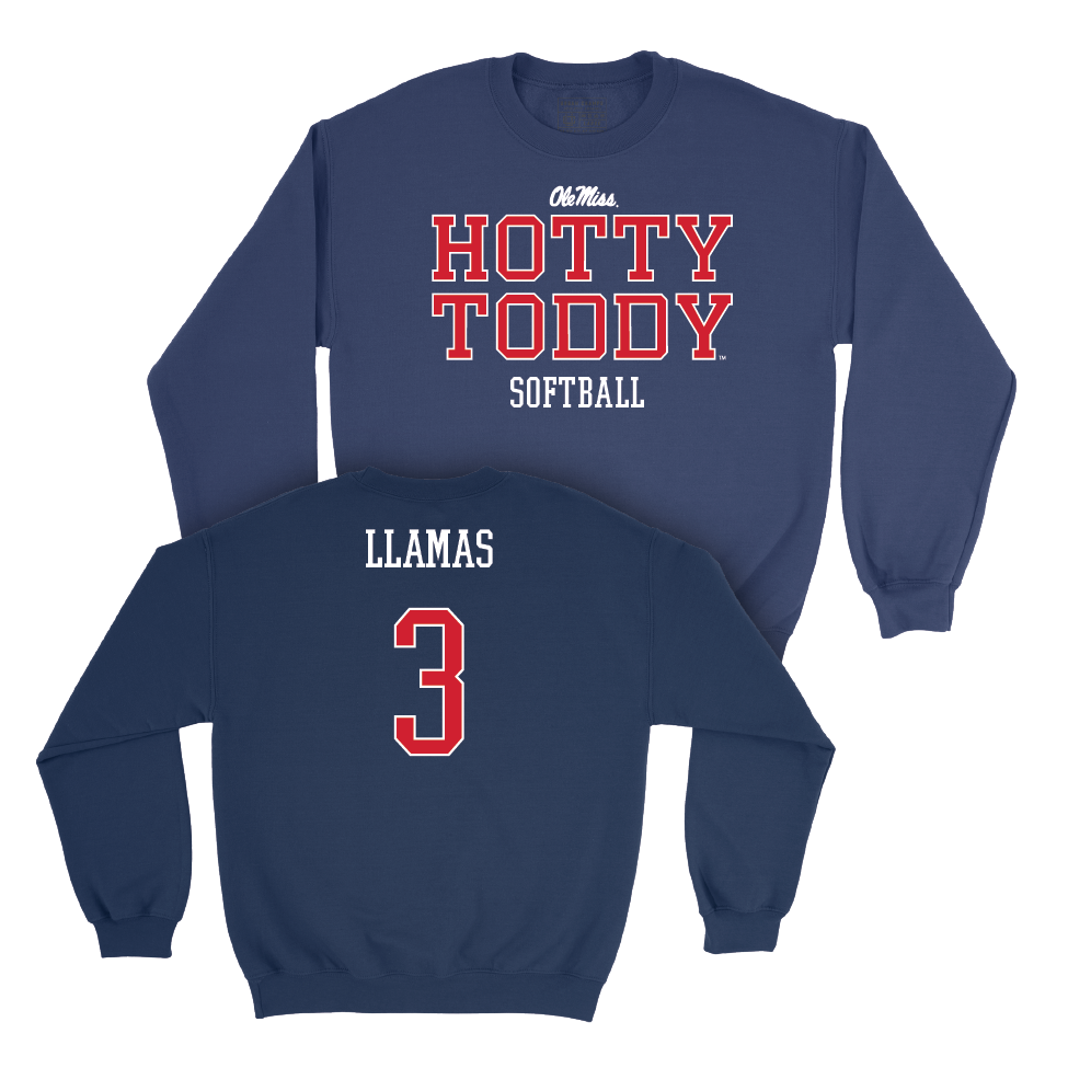 Ole Miss Softball Navy Hotty Toddy Crew   - Persy Llamas