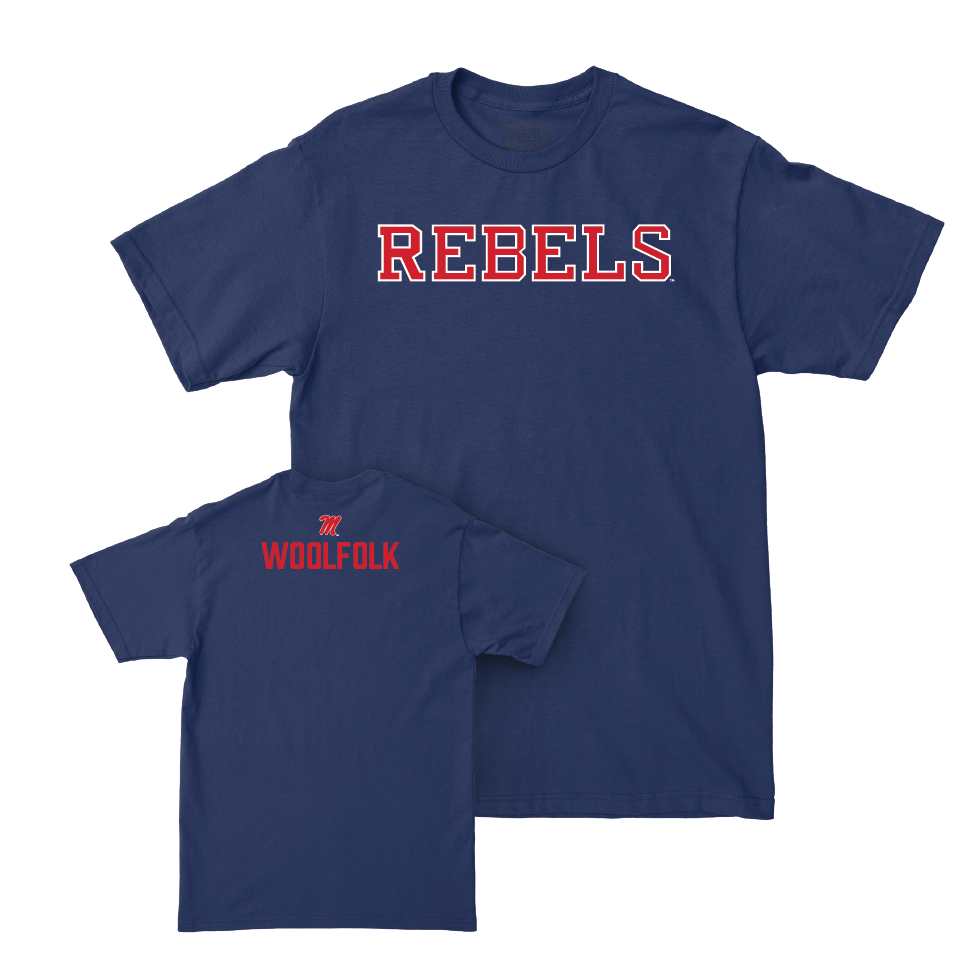 Ole Miss Women's Track & Field Navy Rebels Tee  - Naomi Woolfolk