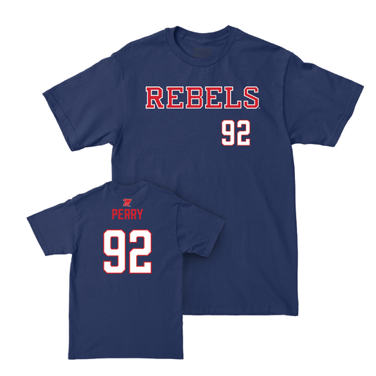 Ole Miss Football Navy Rebels Tee   - Rashard Perry