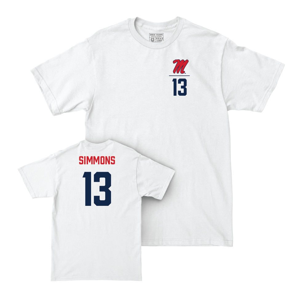 Ole Miss Football White Logo Comfort Colors Tee  - Austin Simmons