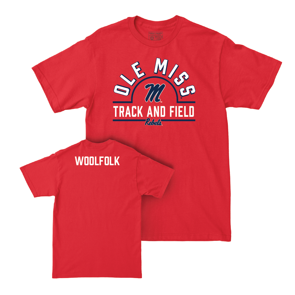 Ole Miss Women's Track & Field Red Arch Tee  - Naomi Woolfolk