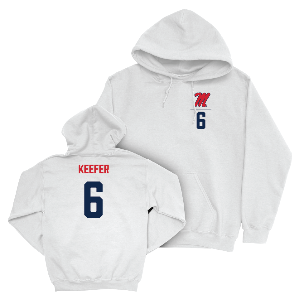 Ole Miss Women's Soccer White Logo Hoodie  - Kayla Keefer