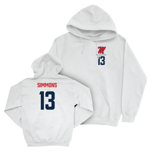 Ole Miss Football White Logo Hoodie  - Austin Simmons