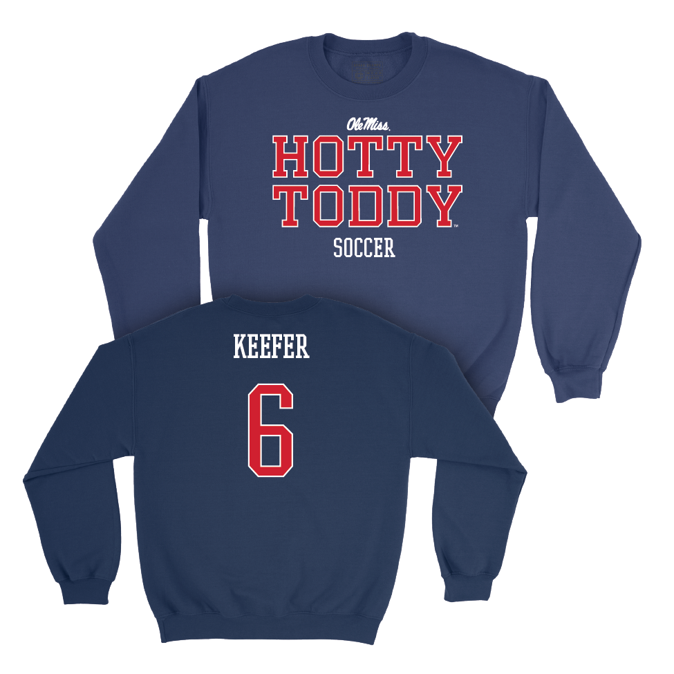 Ole Miss Women's Soccer Navy Hotty Toddy Crew  - Kayla Keefer