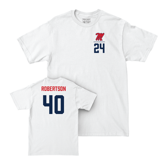 Ole Miss Baseball White Logo Comfort Colors Tee  - JP Robertson