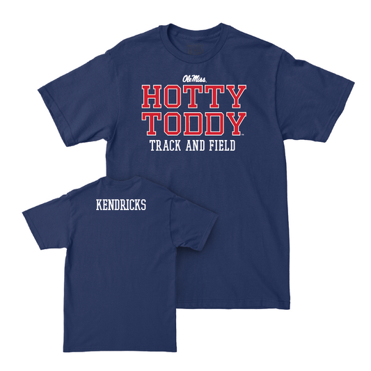 Ole Miss Men's Track & Field Navy Hotty Toddy Tee  - John Kendricks