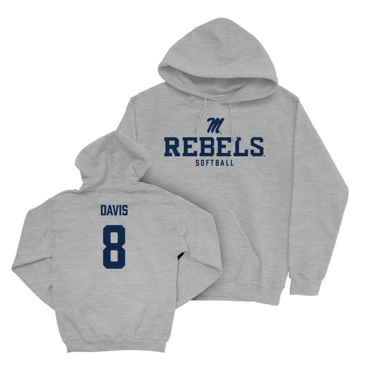 Ole Miss Softball Sport Grey Classic Hoodie   - Tate Davis