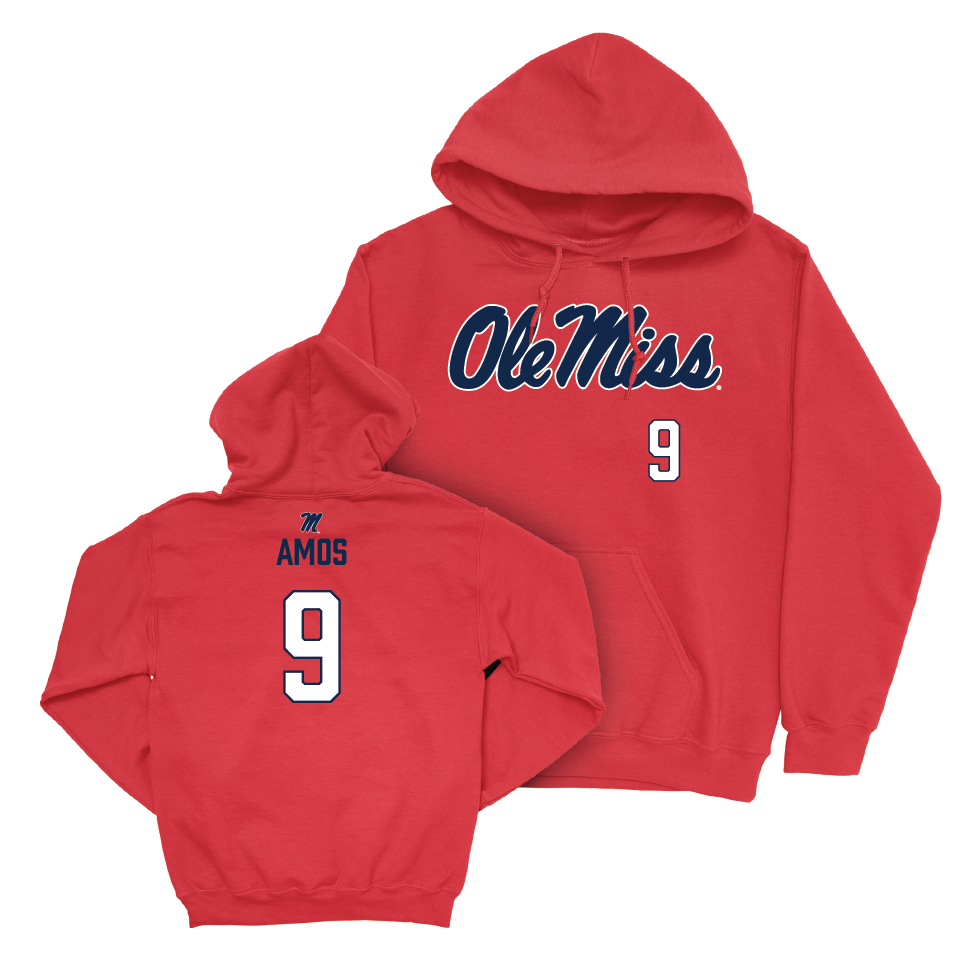 Ole Miss Football Red Wordmark Hoodie  - Tre Amos