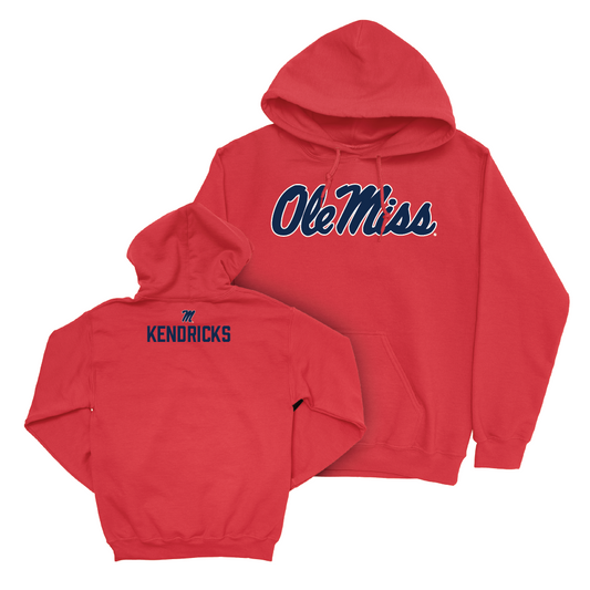 Ole Miss Men's Track & Field Red Wordmark Hoodie  - John Kendricks