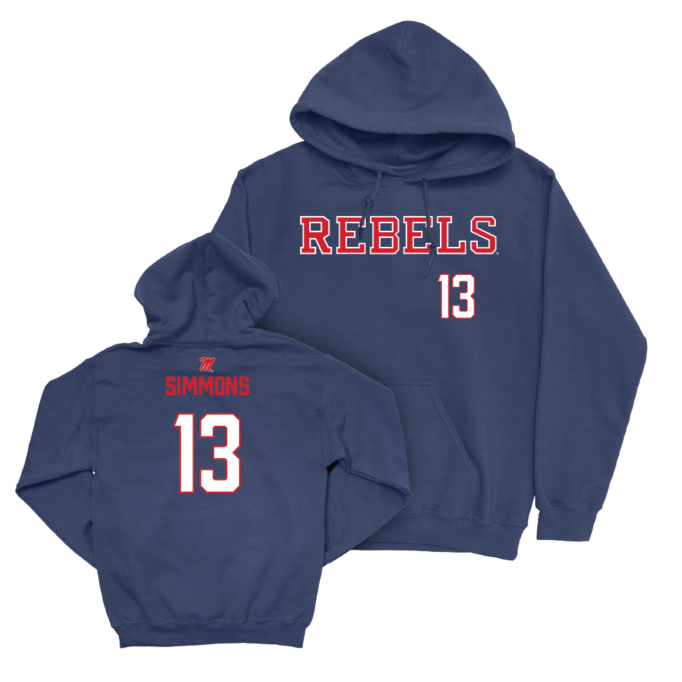 Ole Miss Football Navy Rebels Hoodie  - Austin Simmons