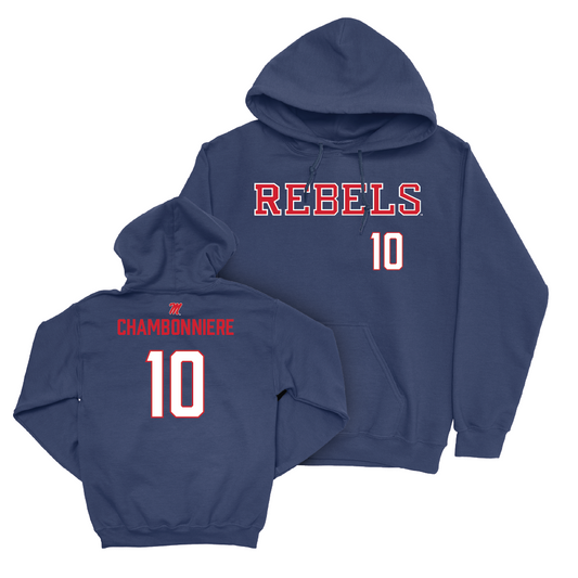 Ole Miss Men's Tennis Navy Rebels Hoodie  - Matthieu Chambonniere