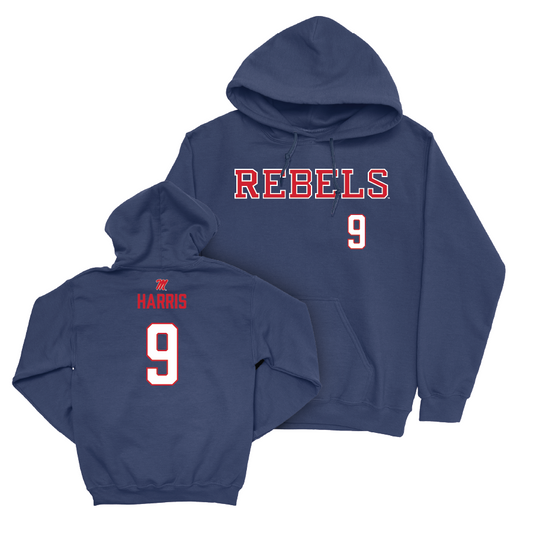 Ole Miss Football Navy Rebels Hoodie   - Tre Harris