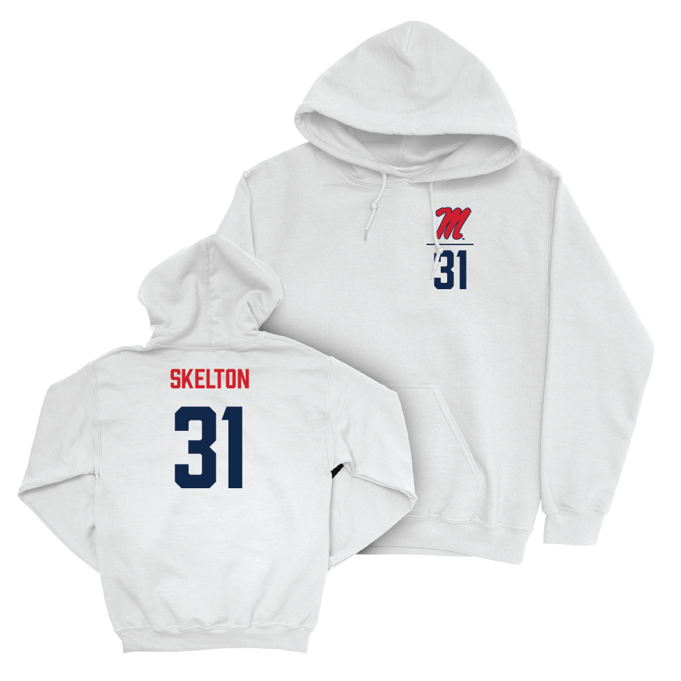 Ole Miss Women's Soccer White Logo Hoodie  - Georgia Skelton