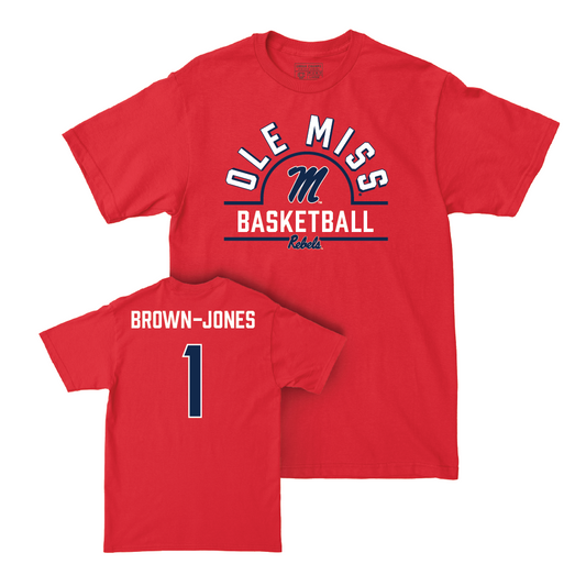 Ole Miss Men's Basketball Red Arch Tee  - Mikeal Brown-Jones