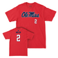 Ole Miss Football Red Wordmark Tee   - Walter Nolen