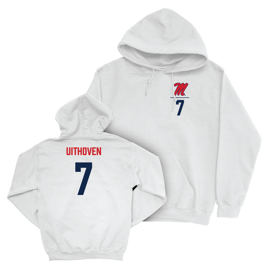 Ole Miss Women's Soccer White Logo Hoodie  - EK Uithoven