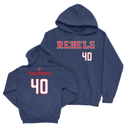 Ole Miss Football Navy Rebels Hoodie  - Micah Stallworth