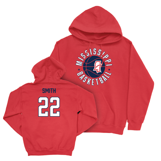 Ole Miss Men's Basketball Red Hardwood Hoodie  - Max Smith