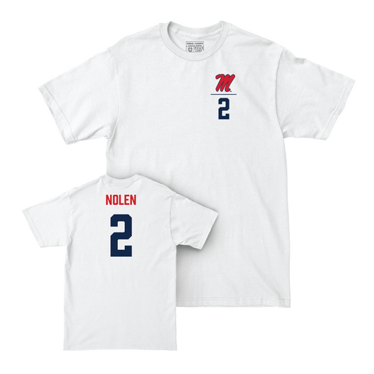 Ole Miss Football White Logo Comfort Colors Tee   - Walter Nolen