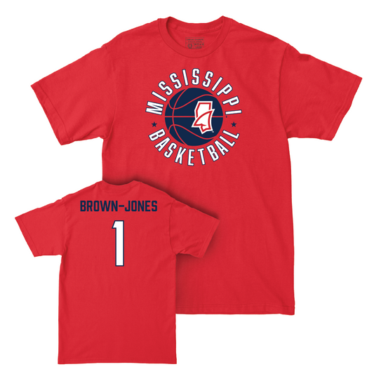 Ole Miss Men's Basketball Red Hardwood Tee  - Mikeal Brown-Jones