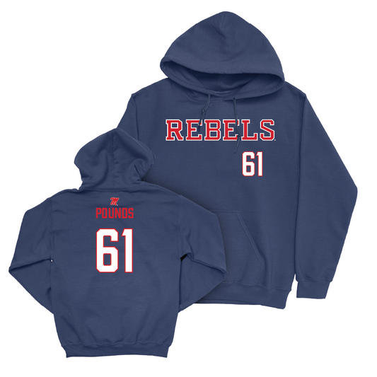 Ole Miss Football Navy Rebels Hoodie   - Diego Pounds