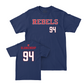 Ole Miss Football Navy Rebels Tee  - Caleb Blankenship