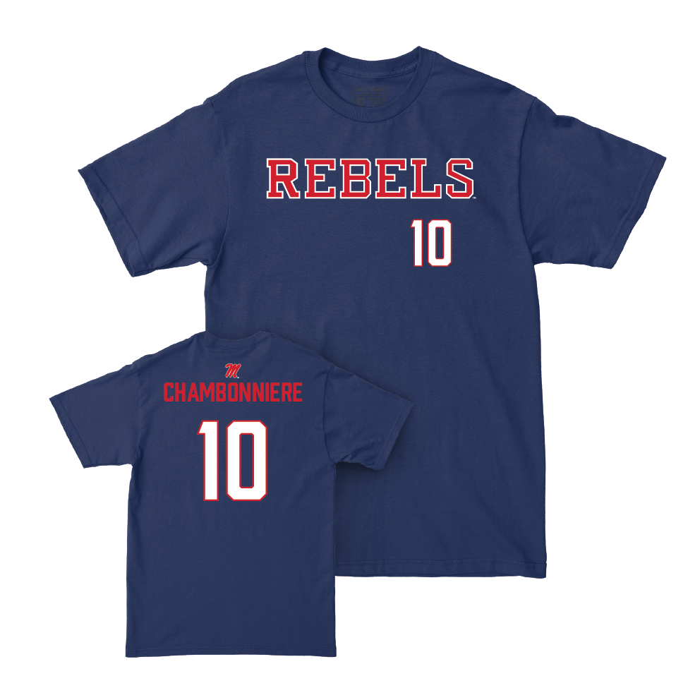 Ole Miss Men's Tennis Navy Rebels Tee  - Matthieu Chambonniere