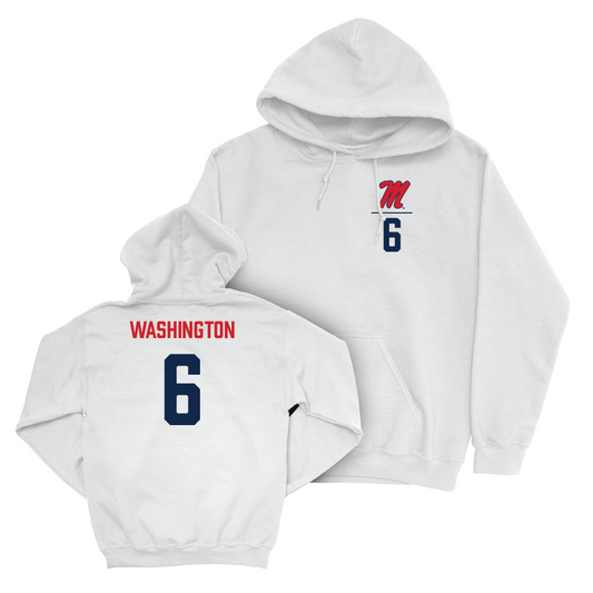 Ole Miss Women's Volleyball White Logo Hoodie  - Nia Washington