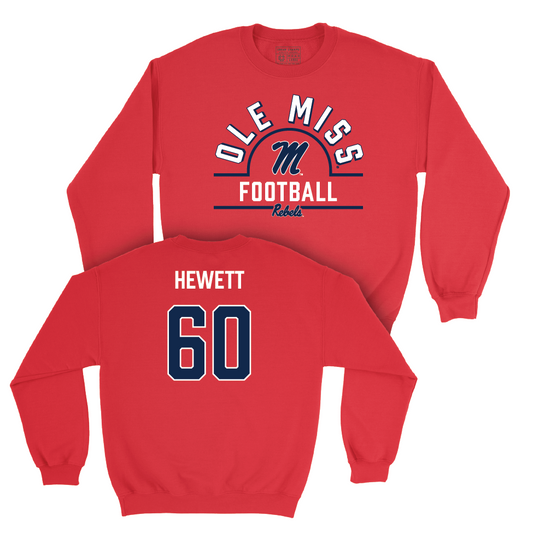 Ole Miss Football Red Arch Crew  - Lane Hewett