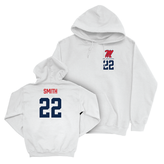 Ole Miss Men's Basketball White Logo Hoodie  - Max Smith