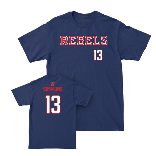 Ole Miss Football Navy Rebels Tee  - Austin Simmons