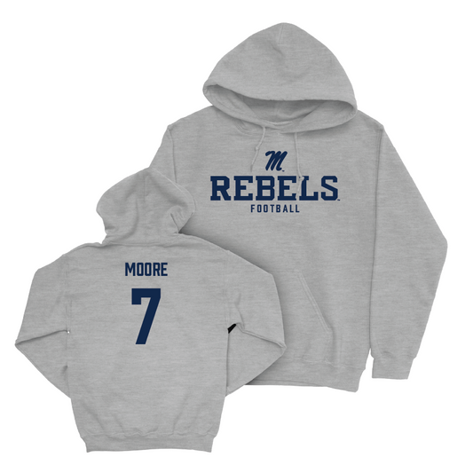 Ole Miss Football Sport Grey Classic Hoodie   - Louis Moore