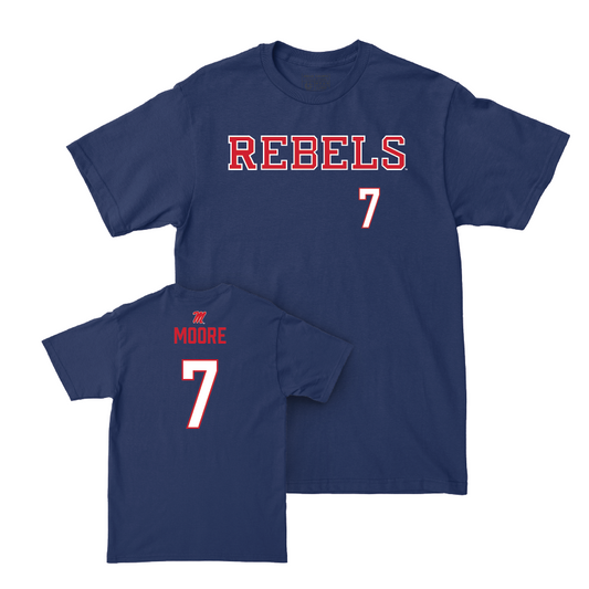 Ole Miss Football Navy Rebels Tee   - Louis Moore