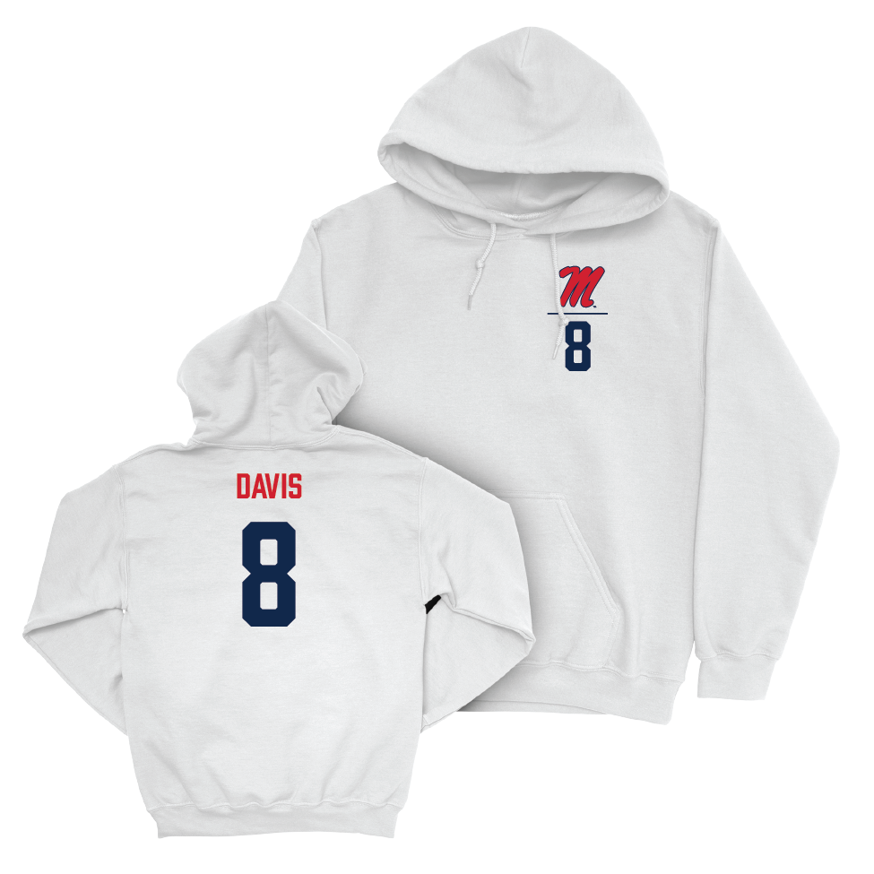 Ole Miss Softball White Logo Hoodie   - Tate Davis