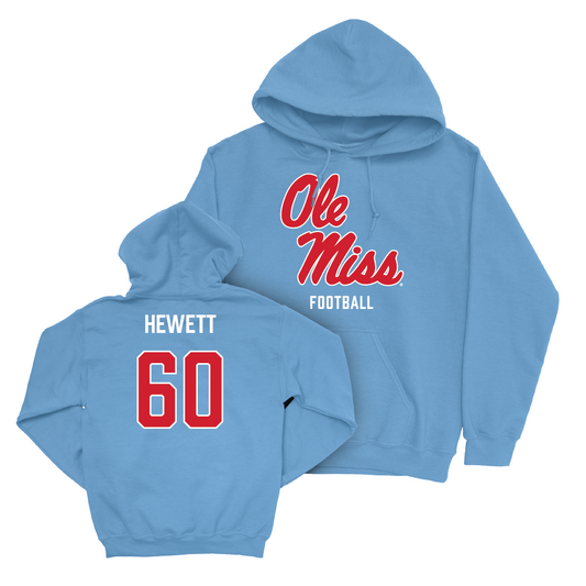 Ole Miss Football Powder Blue Sideline Hoodie  - Lane Hewett